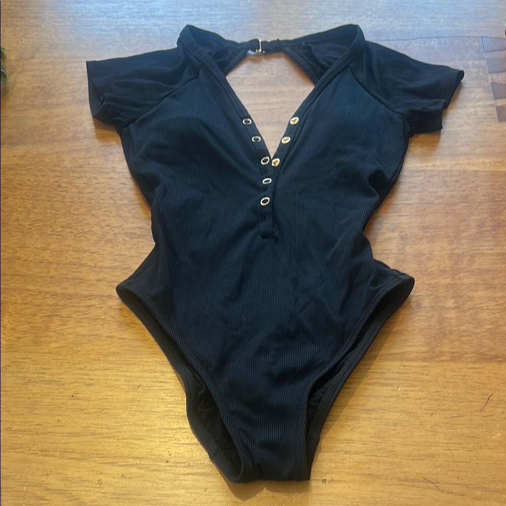 Robin Piccone Black One Piece Swimsuit Classic Design - 4